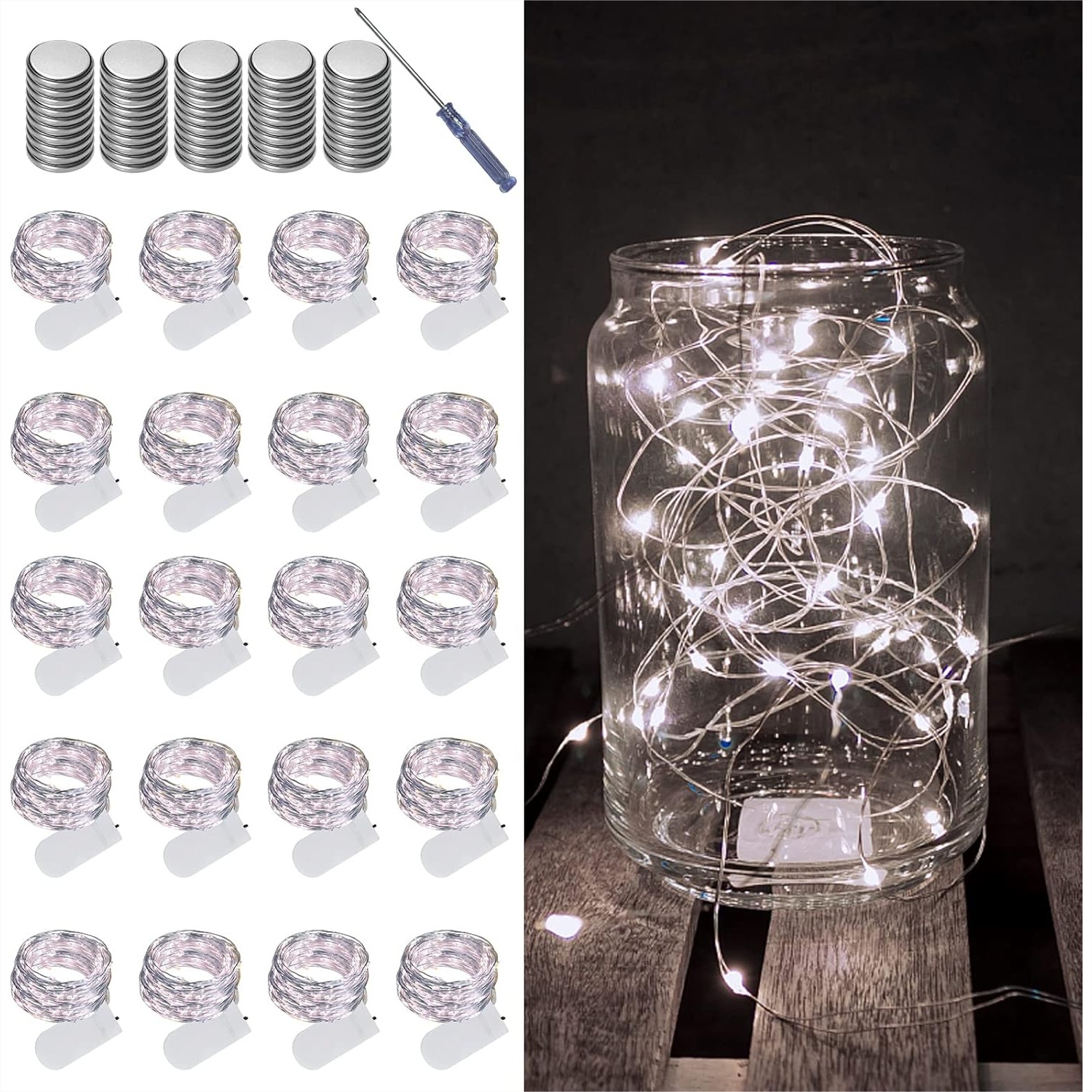 Lighting Christmas Decor - 20 Pack Fairy Lights Battery Operated
