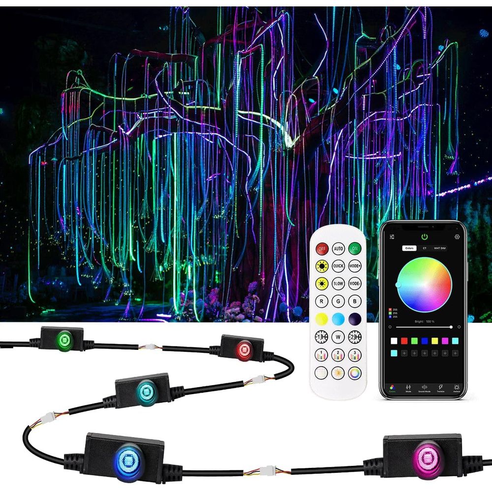 Lighting Tree Decor - 1600pcs iber Optic Hanging Light or