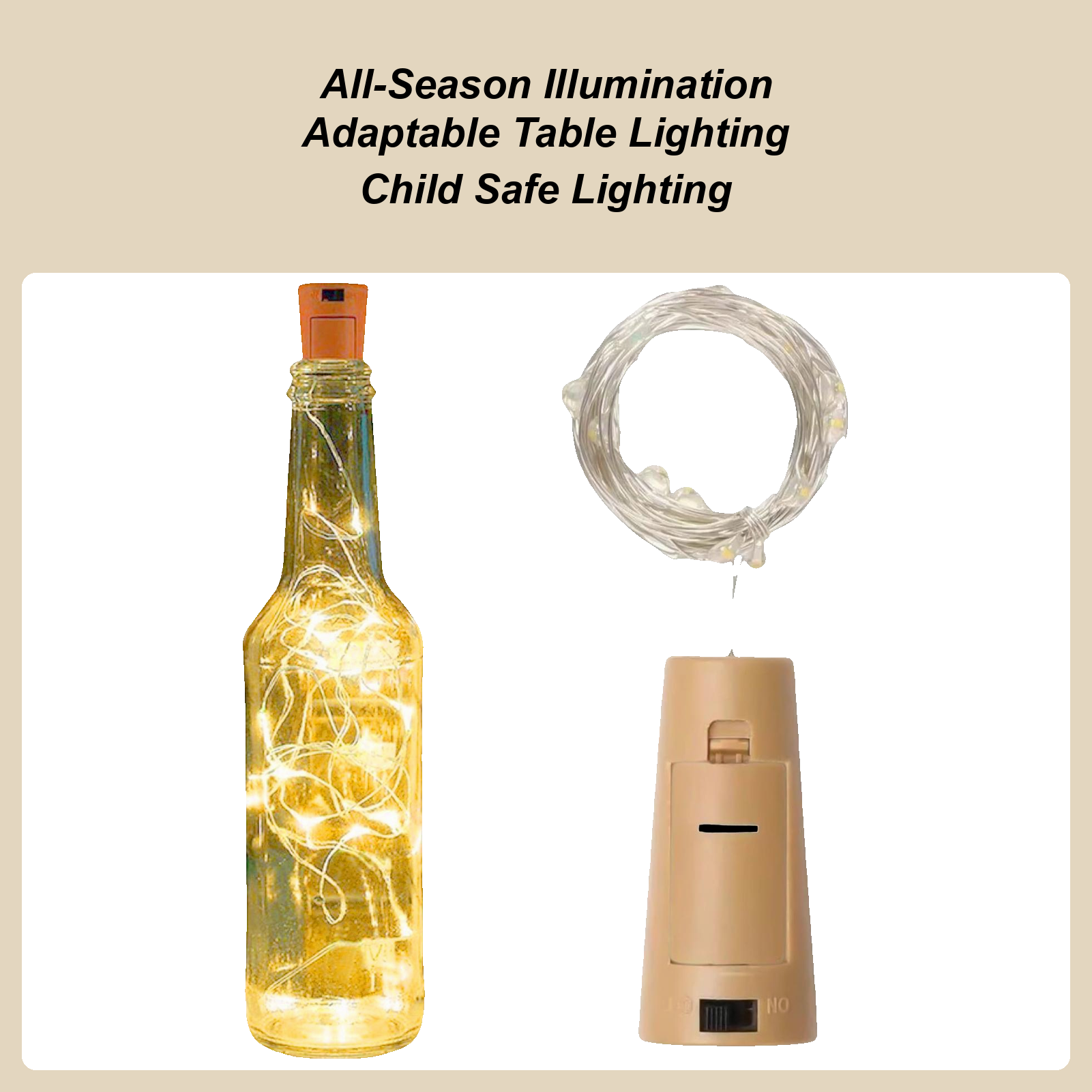 Decor Lighting Cork - LED Bar Wine Bottle Cork String