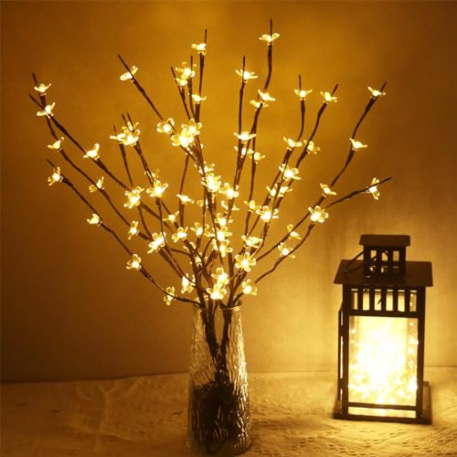 Decor Lighting Pack - 2 Pack Lighted Prelit Twig Tree