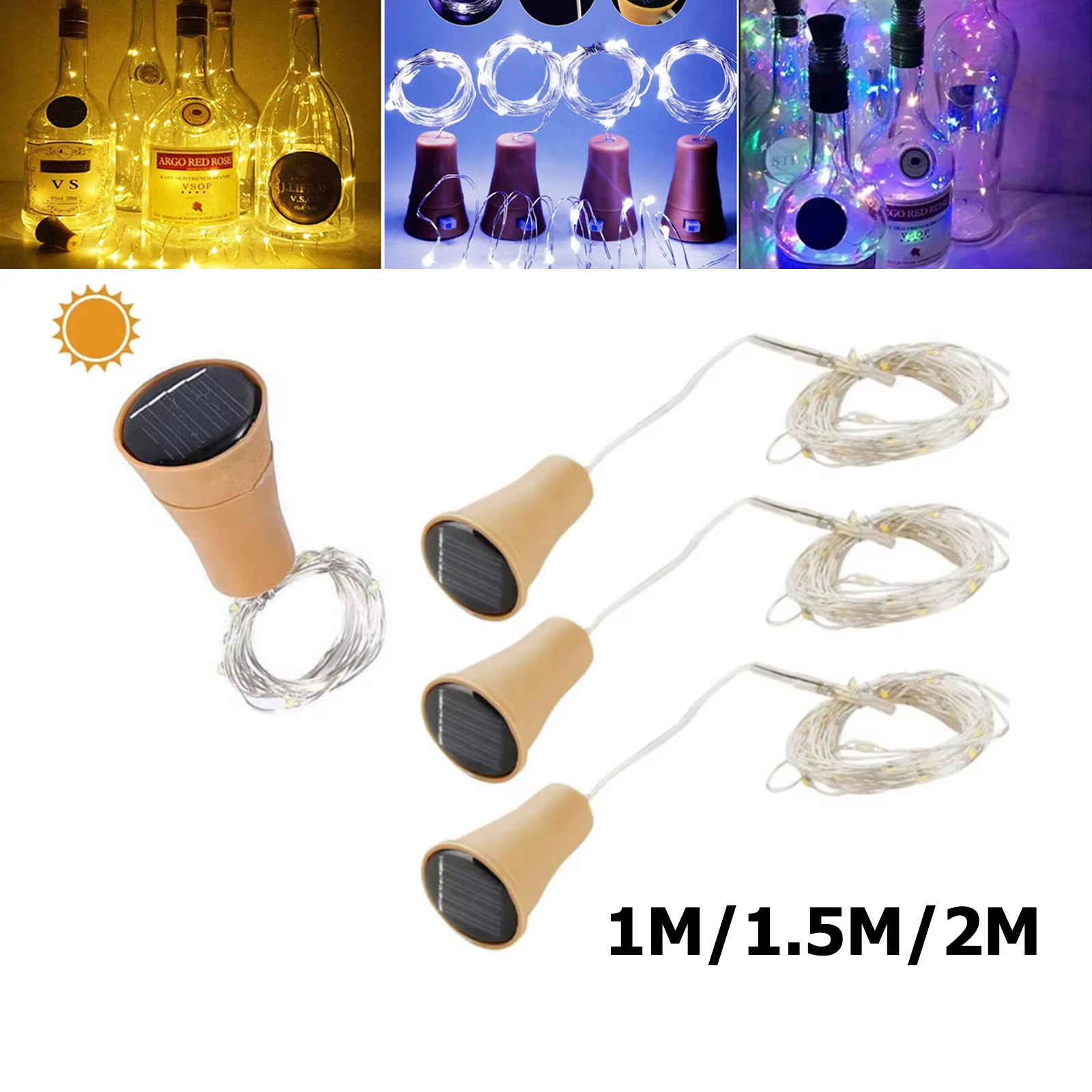 Decor Lighting Cork - Solar Wine Bottle Led String Fairy