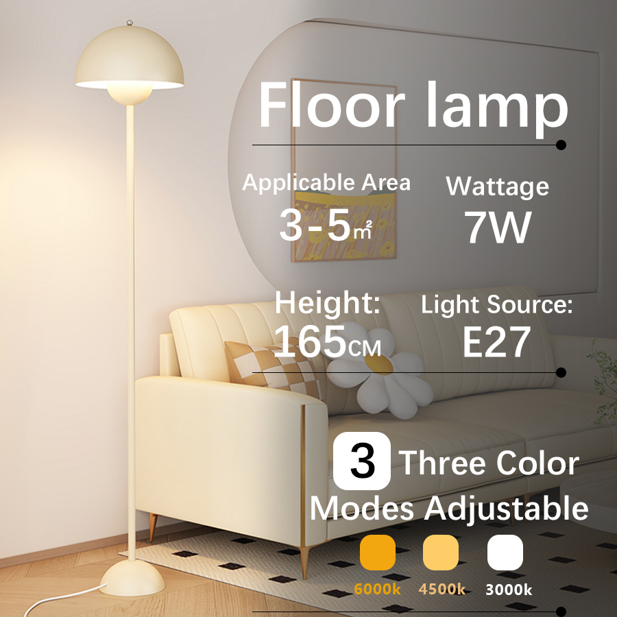 Floor Lamp Tripod - Minimalist Cream-Style Floor Lamp | Ambient
