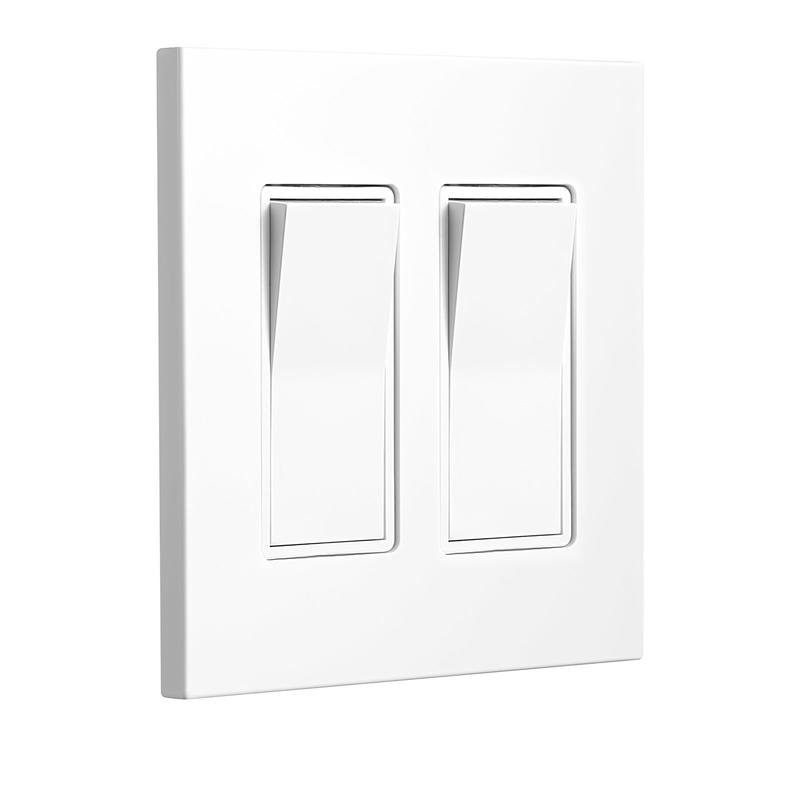 Decor Lighting Pack - Rocker Light Switch Wall Plates, 2-Gang