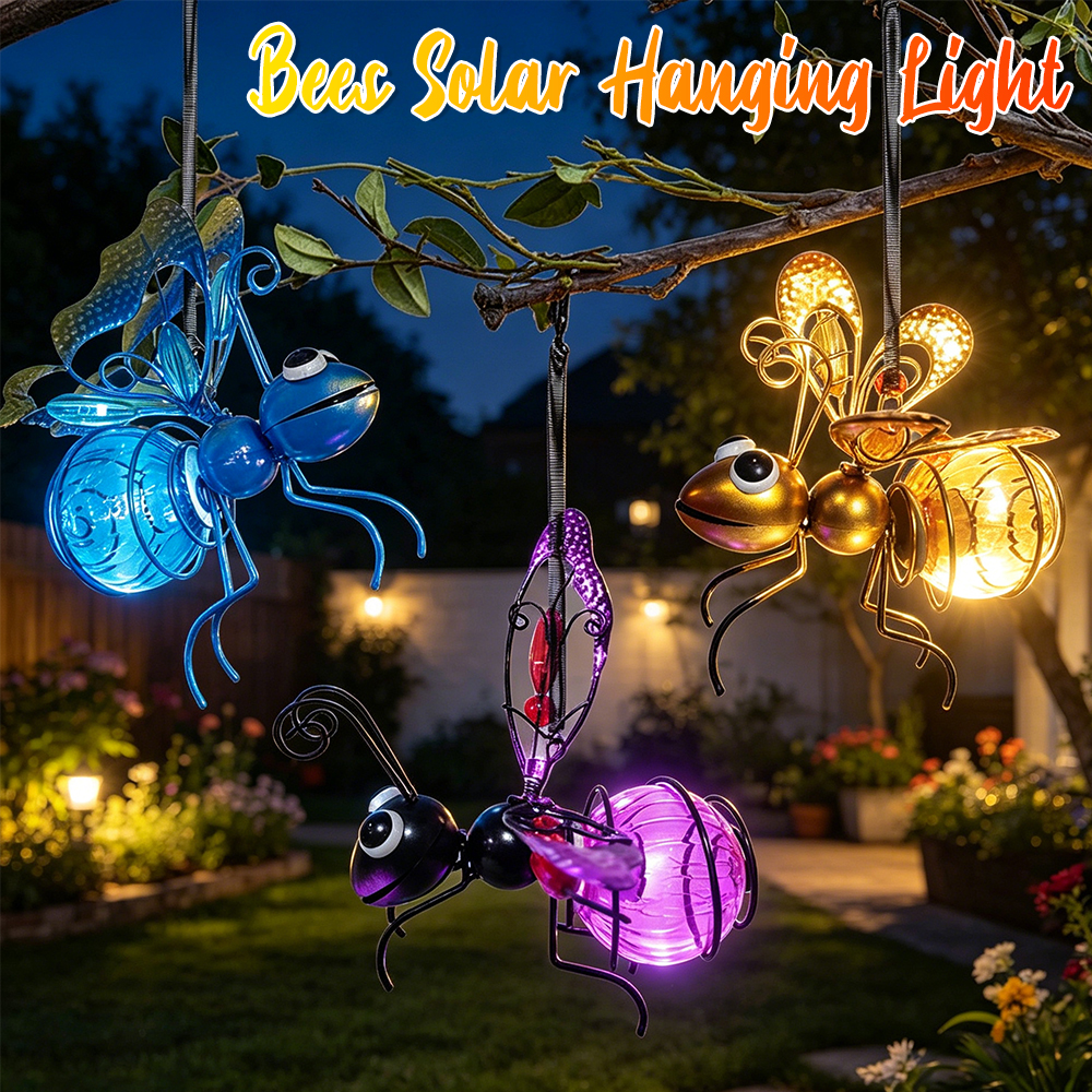 Lighting Bug Decor - Solar Iron Insect Statue With LED