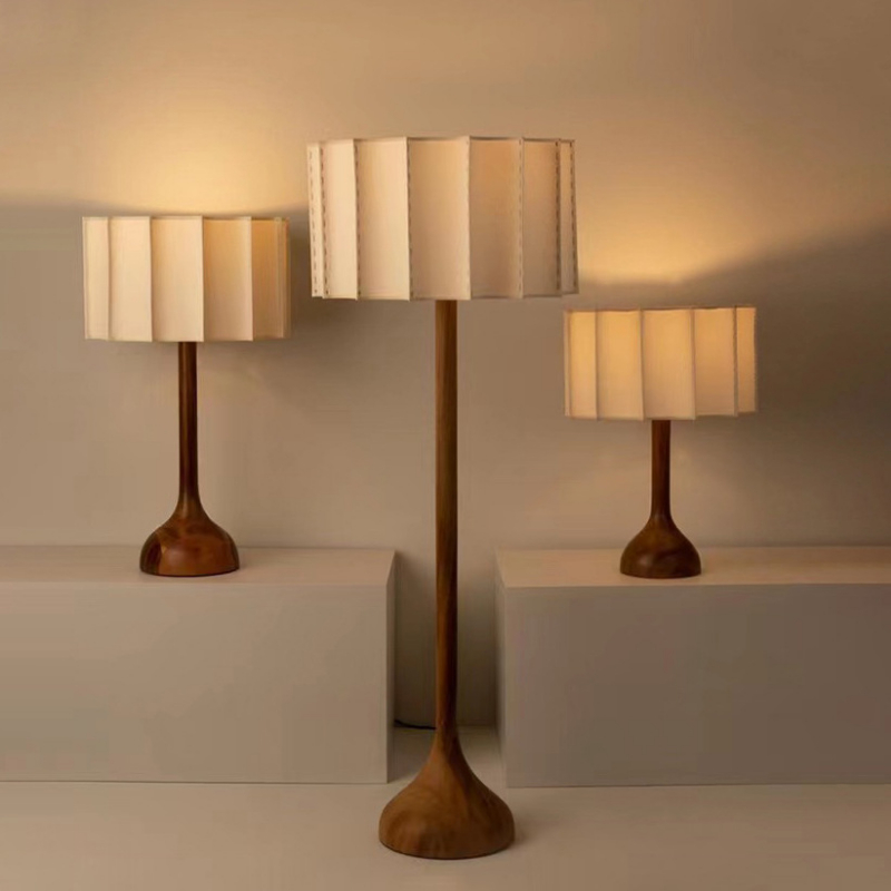 Floor Lamp Tripod - Wabi Sabi Style Wooden Standing Lamp