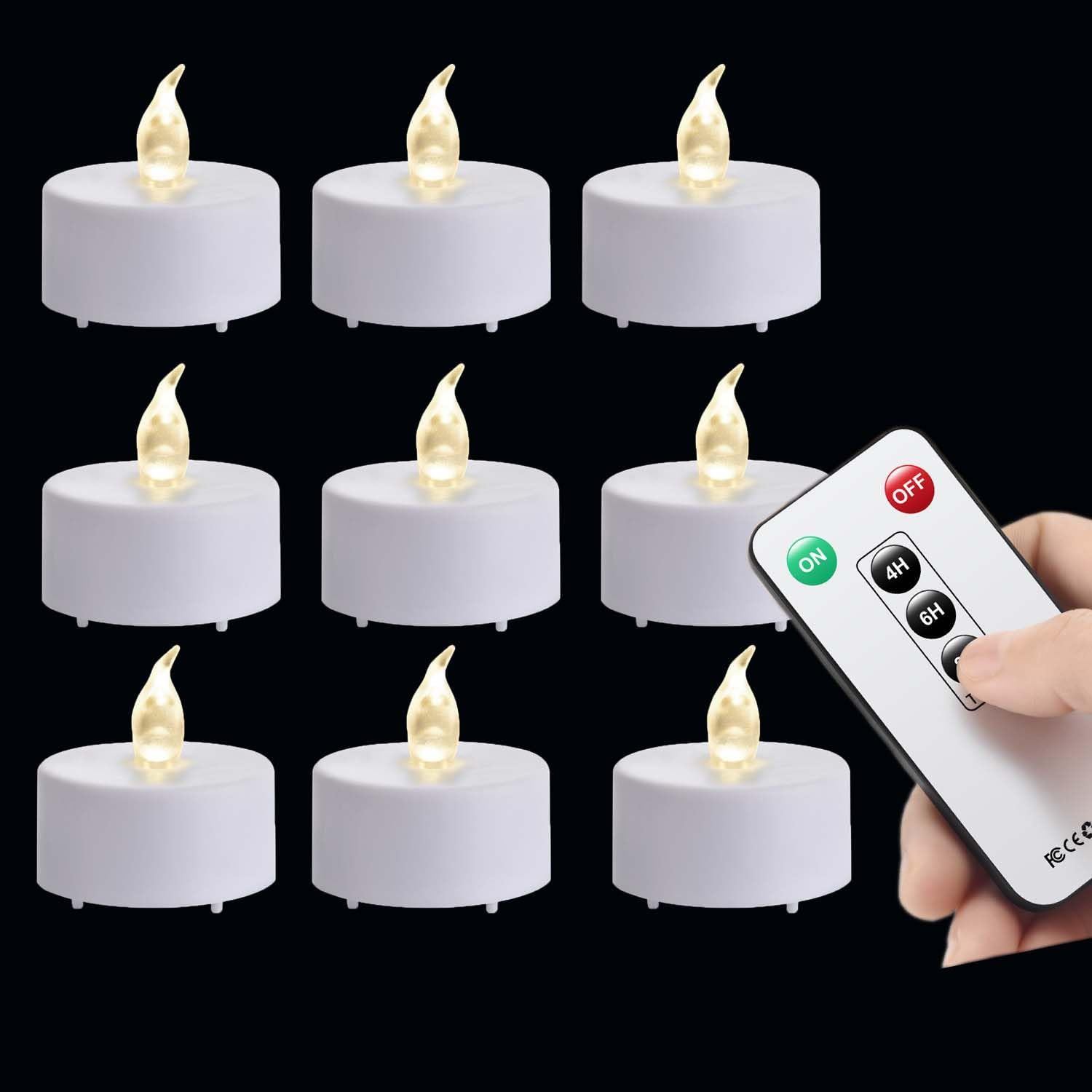 Decor Lighting Pack - 12 Pack Remote LED Tea Lights,