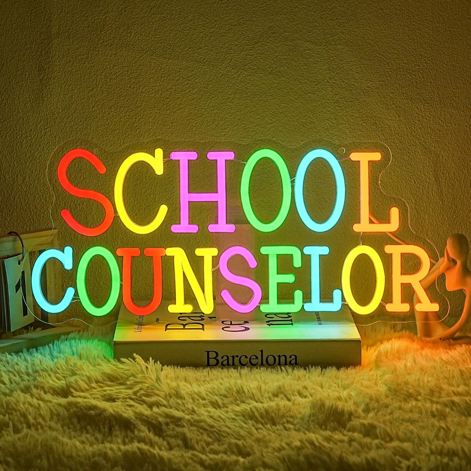 Led Lighting Wall Decor - School Counselor Neon Sign Art Wall