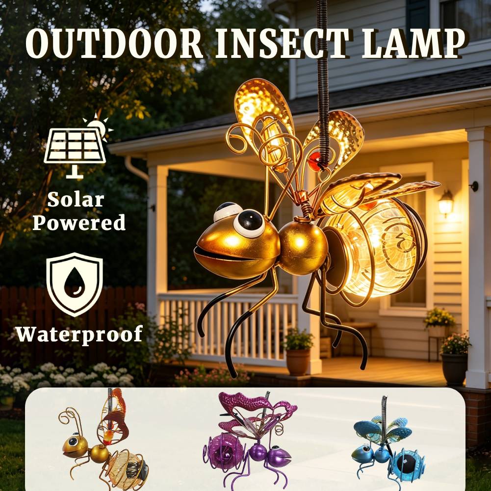Hanging Solar Insect Statue wi - Lighting Bug Decor 评论和价格