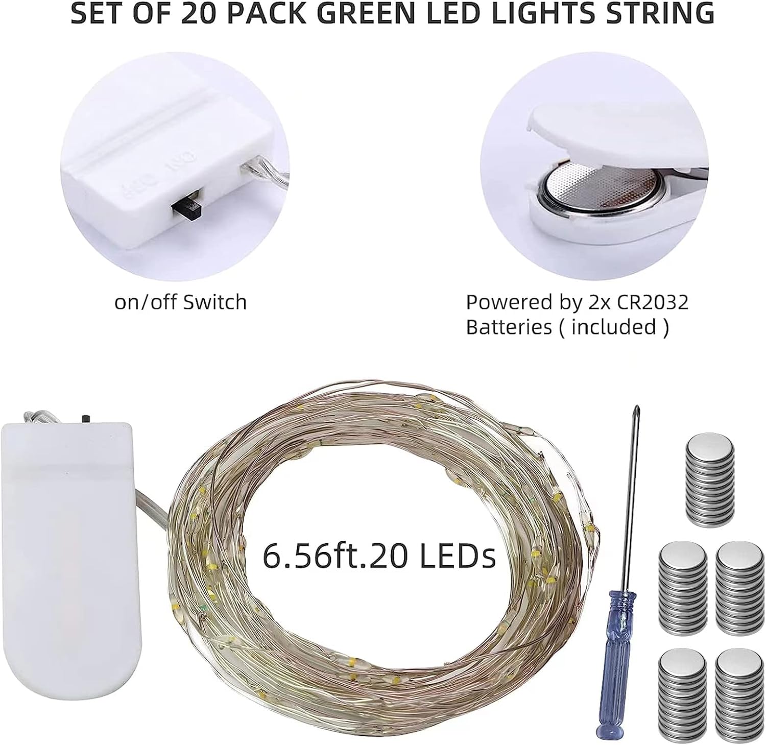 20 Pack Fairy Lights Battery O - Lighting Christmas Decor 评论和价格