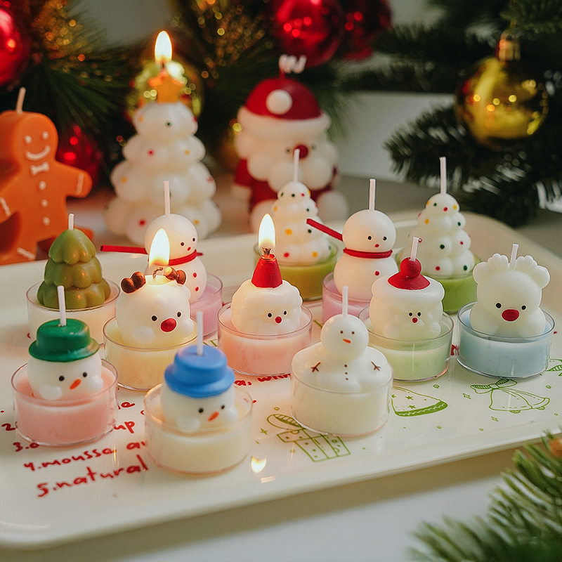 Christmas Tree Tea Candle Snow - Lighting Tree Decor 评论和价格