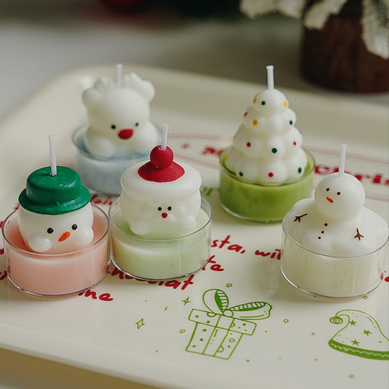 Christmas Tree Tea Candle Snow - Lighting Tree Decor 评论和价格