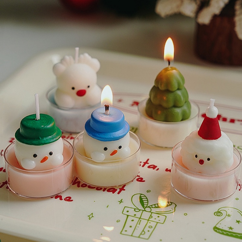Christmas Tree Tea Candle Snow - Lighting Tree Decor 评论和价格