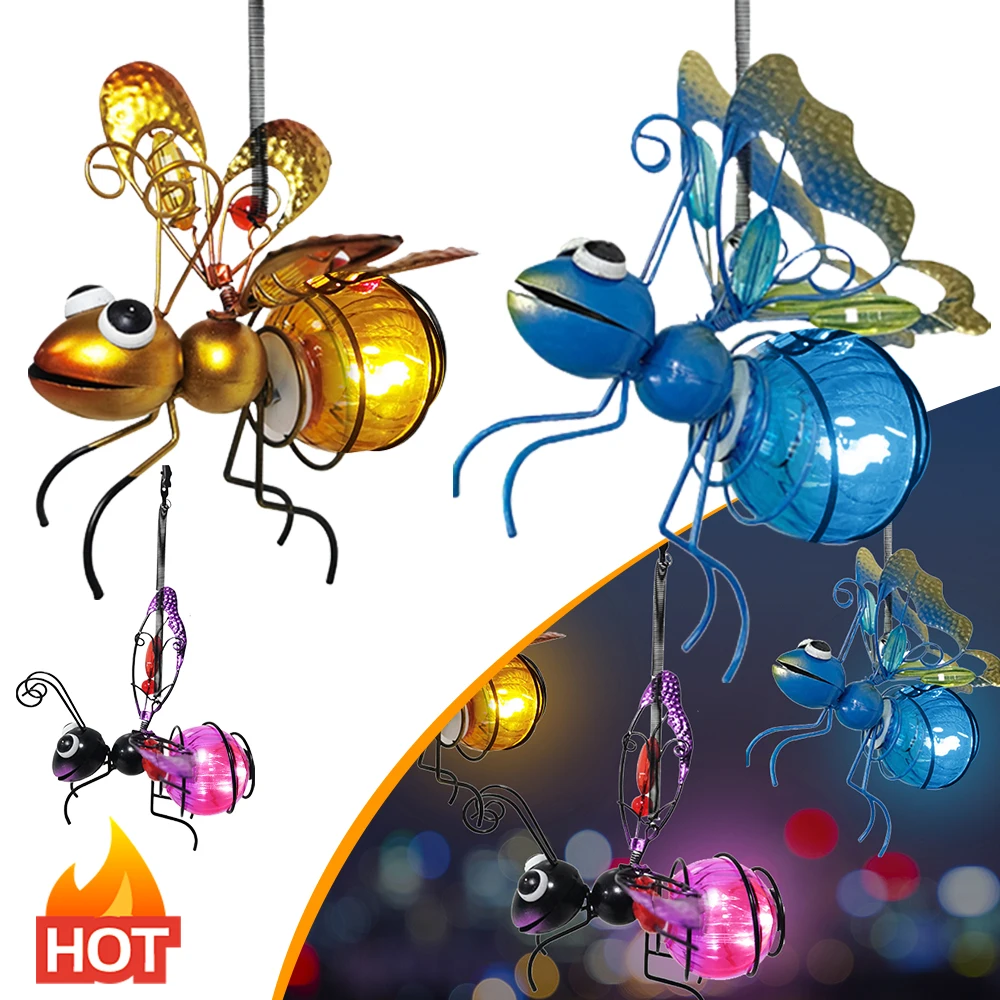 Solar Powered Hanging Bug Ligh - Lighting Bug Decor 评论和价格