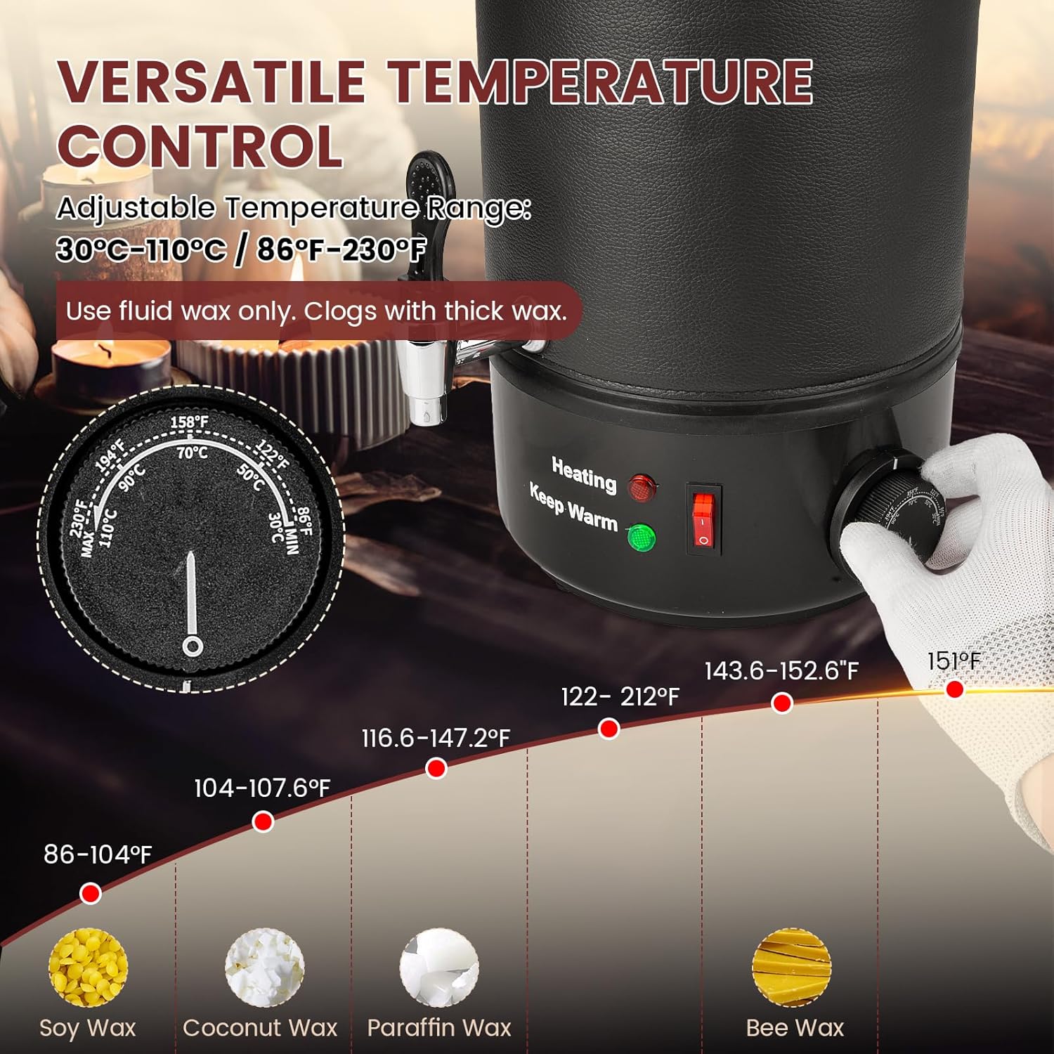 8L Wax Melter for Candle Makin - Wax Melter Electric 评论和价格