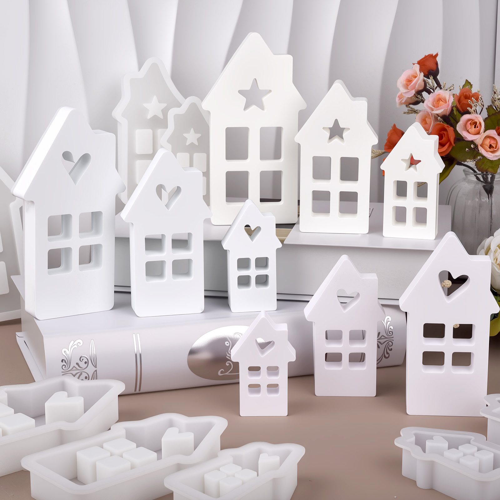Star Heart House Silicone Mold - Lighting Decor House 评论和价格