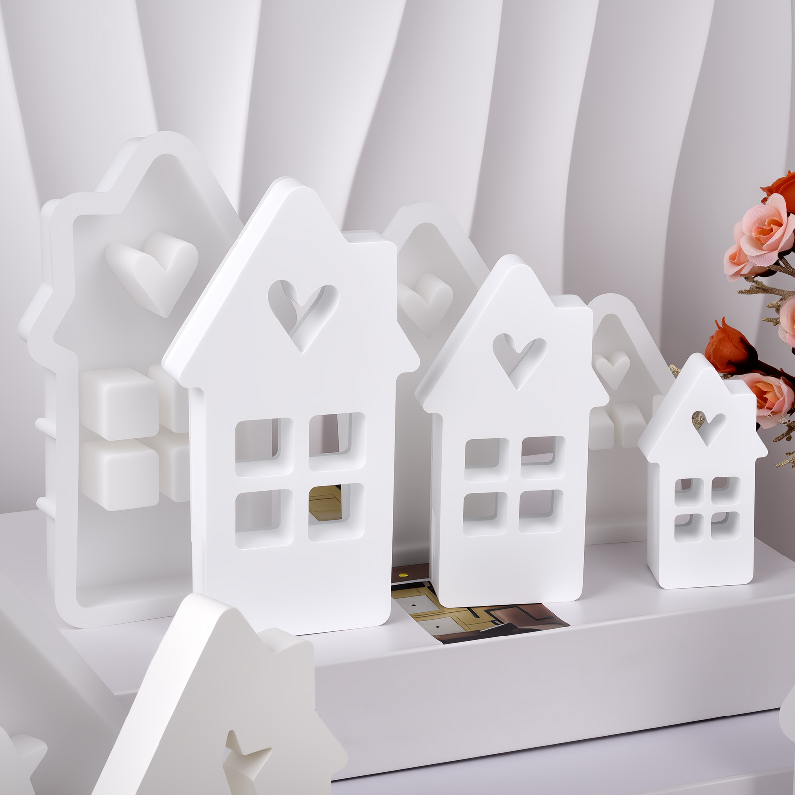 Star Heart House Silicone Mold - Lighting Decor House 评论和价格