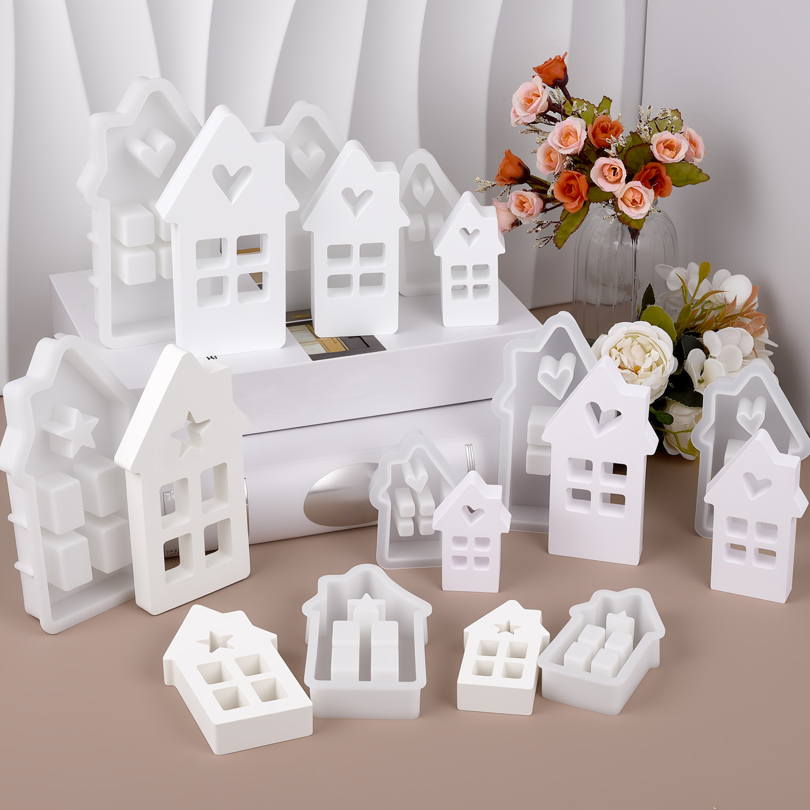 Star Heart House Silicone Mold - Lighting Decor House 评论和价格