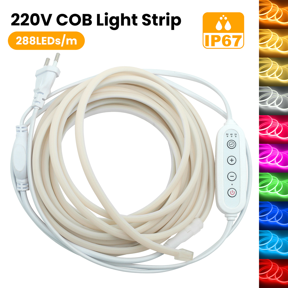 10 Colors Dimmable 220V COB LE - Decor Lighting Hours 评论和价格