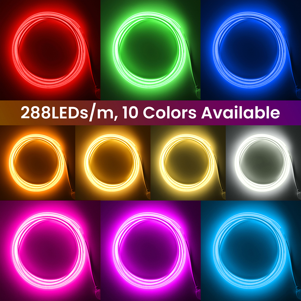 10 Colors Dimmable 220V COB LE - Decor Lighting Hours 评论和价格