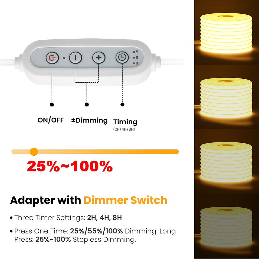 10 Colors Dimmable 220V COB LE - Decor Lighting Hours 评论和价格