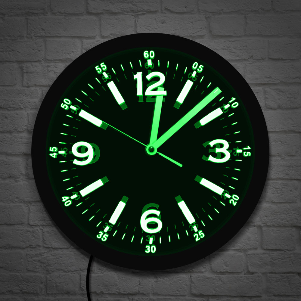 Modern Design LED Neon Light W - Lighting Home Decor Wall Clocks 评论和价格