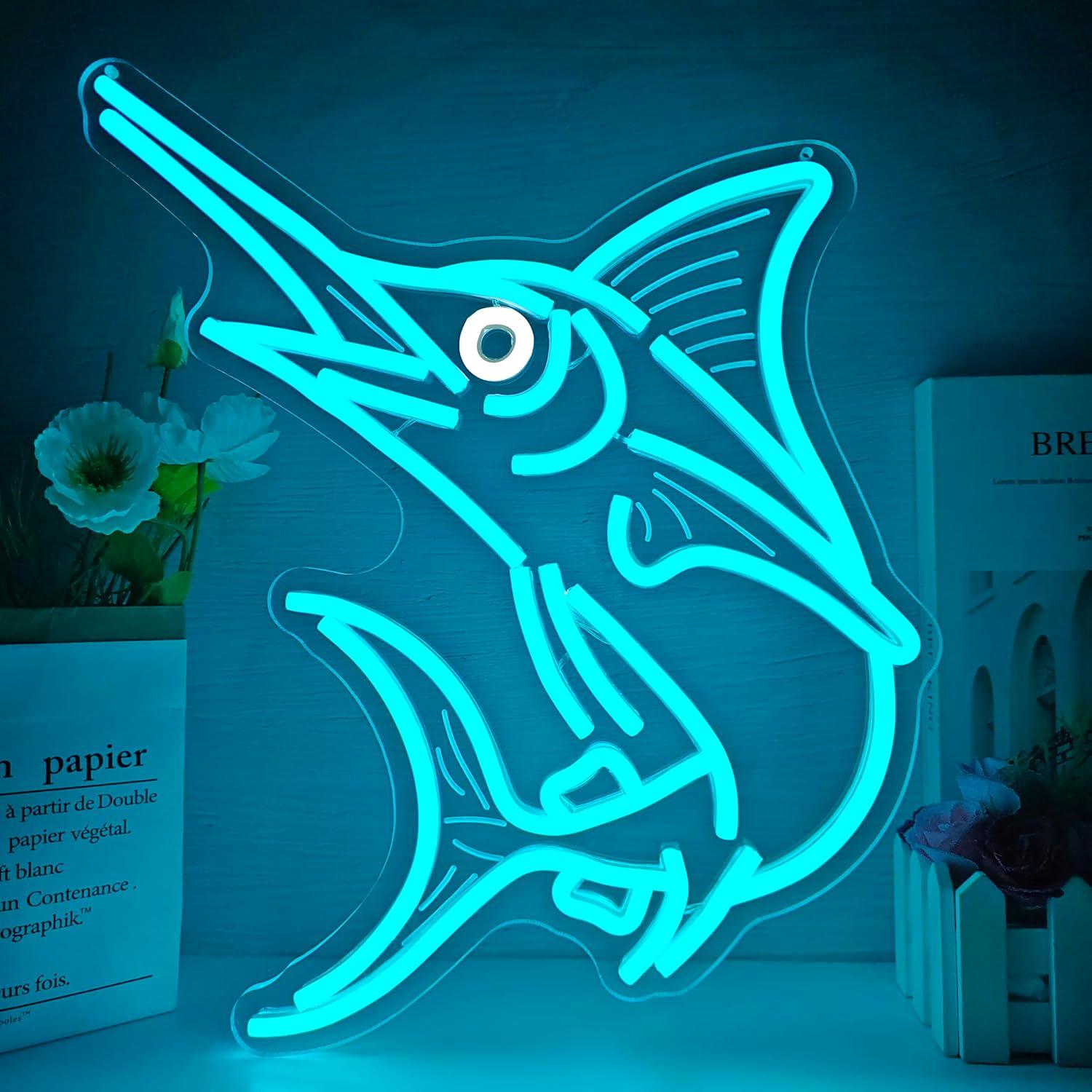 Marlin Fish Neon Sign Deep Sea - Led Lighting Wall Decor 评论和价格