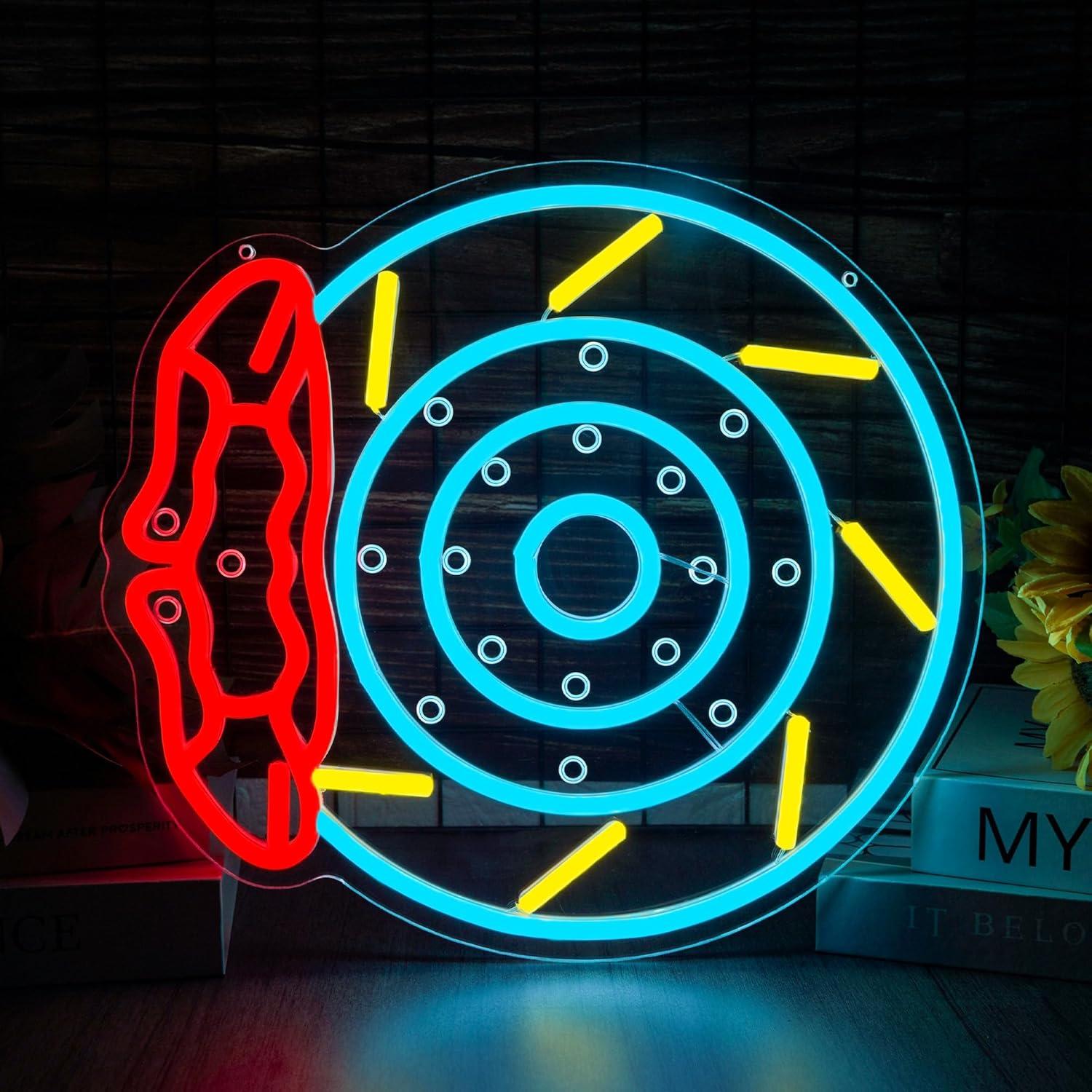 Brake Pads Neon Sign LED Garag - Led Lighting Wall Decor 评论和价格