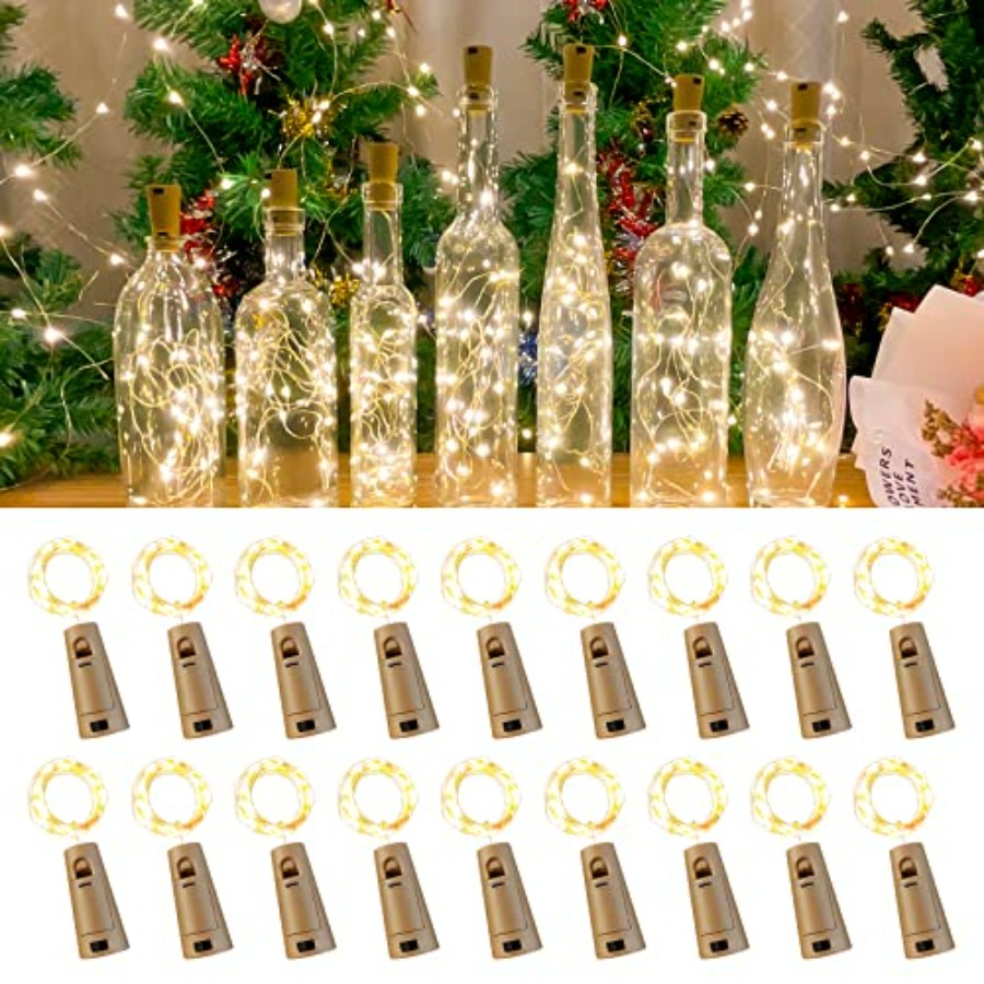 Wine Bottle Lights with Cork,  - Decor Lighting Cork 评论和价格