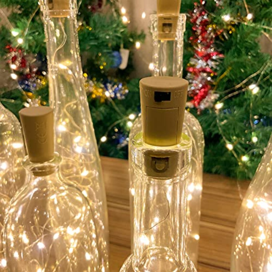 Wine Bottle Lights with Cork,  - Decor Lighting Cork 评论和价格