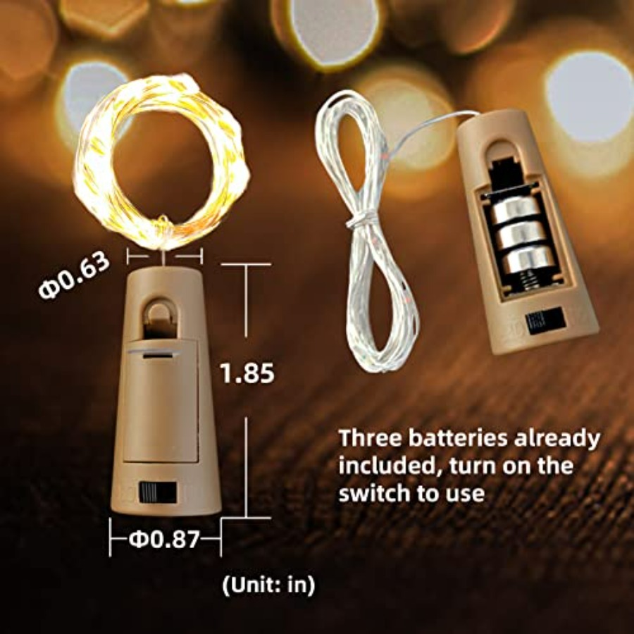 Wine Bottle Lights with Cork,  - Decor Lighting Cork 评论和价格