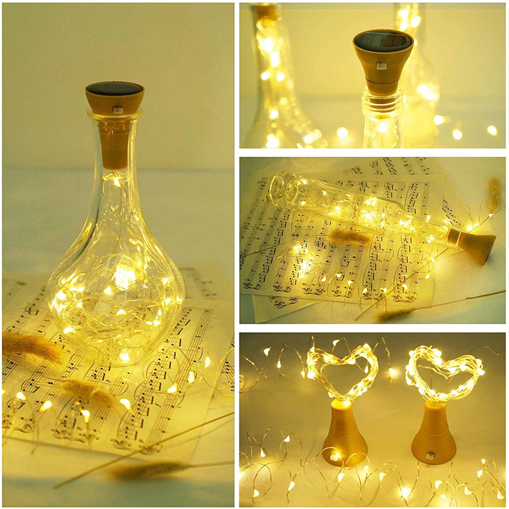 Solar Wine Bottle Lights 20 LE - Decor Lighting Cork 评论和价格