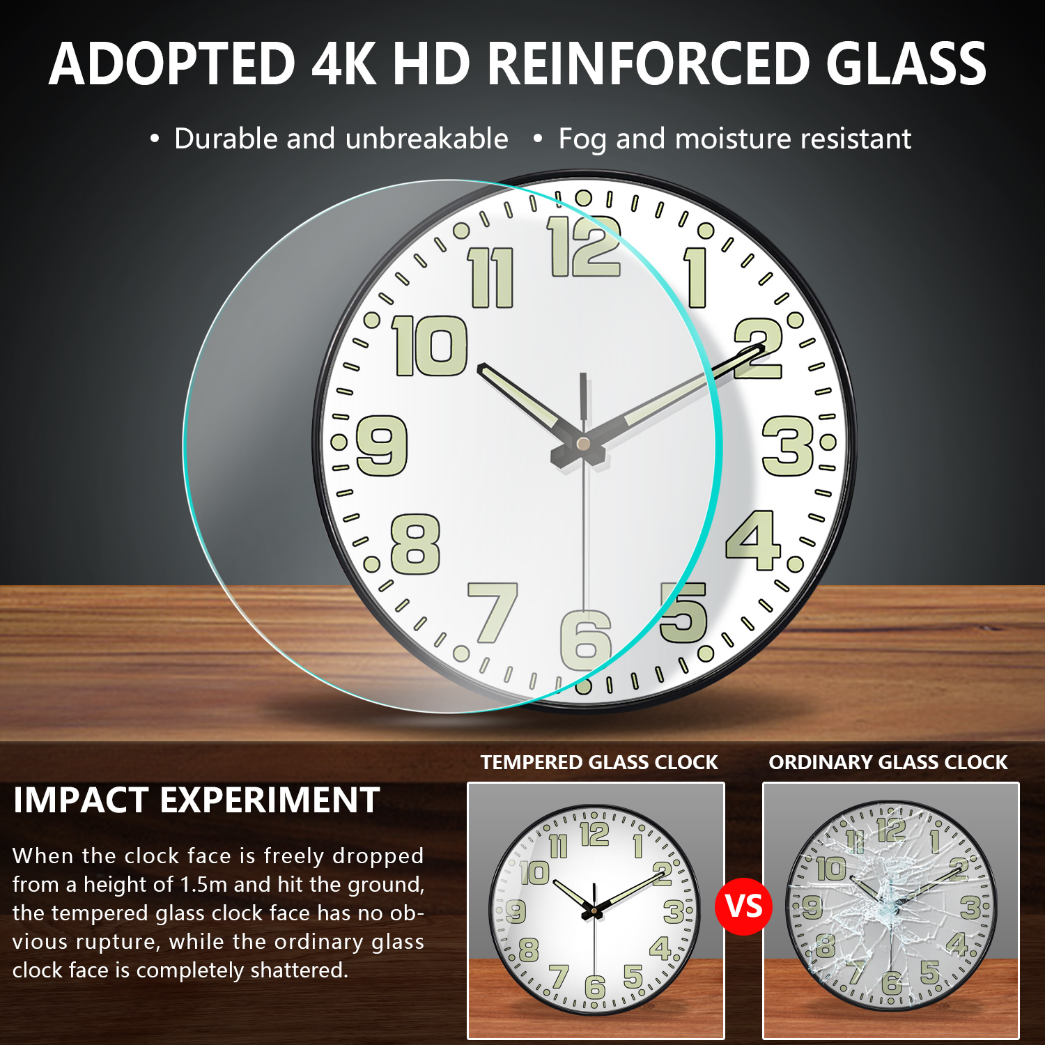 Luminous Wall Clock Light In D - Lighting Home Decor Wall Clocks 评论和价格