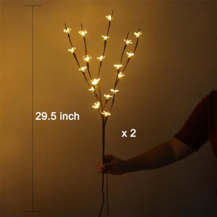 2 Pack Lighted Prelit Twig Tre - Decor Lighting Pack 评论和价格
