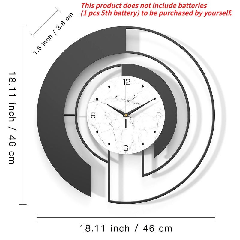Nordic Light Luxury Metal Wall - Lighting Home Decor Wall Clocks 评论和价格