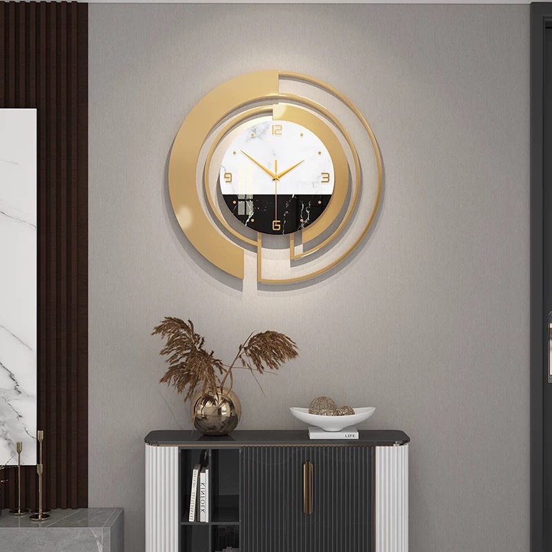 Nordic Light Luxury Metal Wall - Lighting Home Decor Wall Clocks 评论和价格
