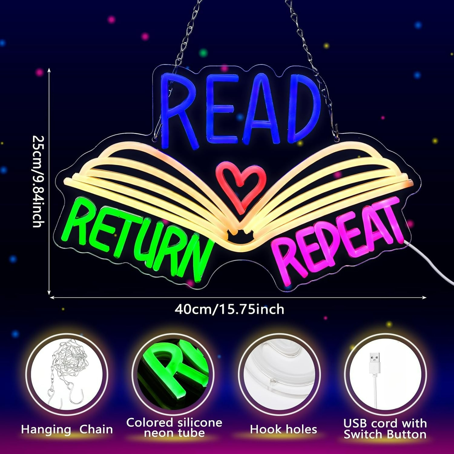 LED Neon Sign Read Return Repe - Decor Lighting Returns 评论和价格