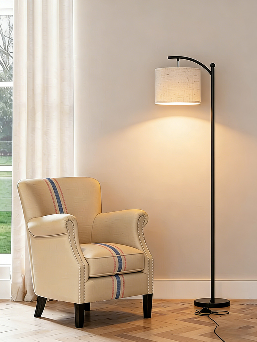 Modern Nordic Fabric Floor Lam - Floor Lamp Tripod 评论和价格