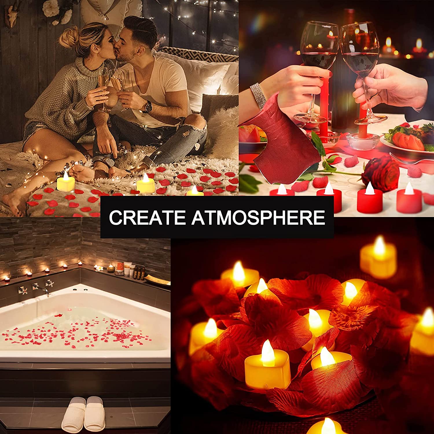 12/24Pcs Flameless LED Tea Lig - Decor Lighting Hours 评论和价格