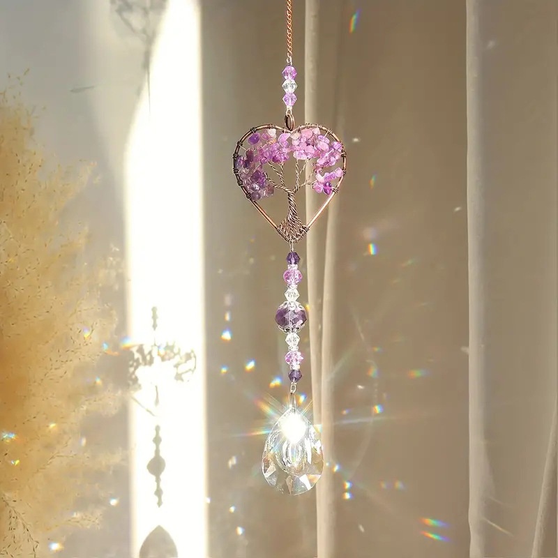 Crystal Wind Chime Pendant Win - Lighting Tree Decor 评论和价格