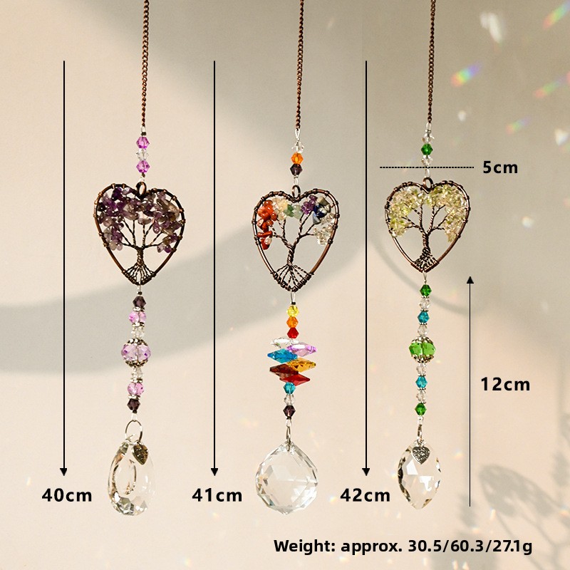 Crystal Wind Chime Pendant Win - Lighting Tree Decor 评论和价格