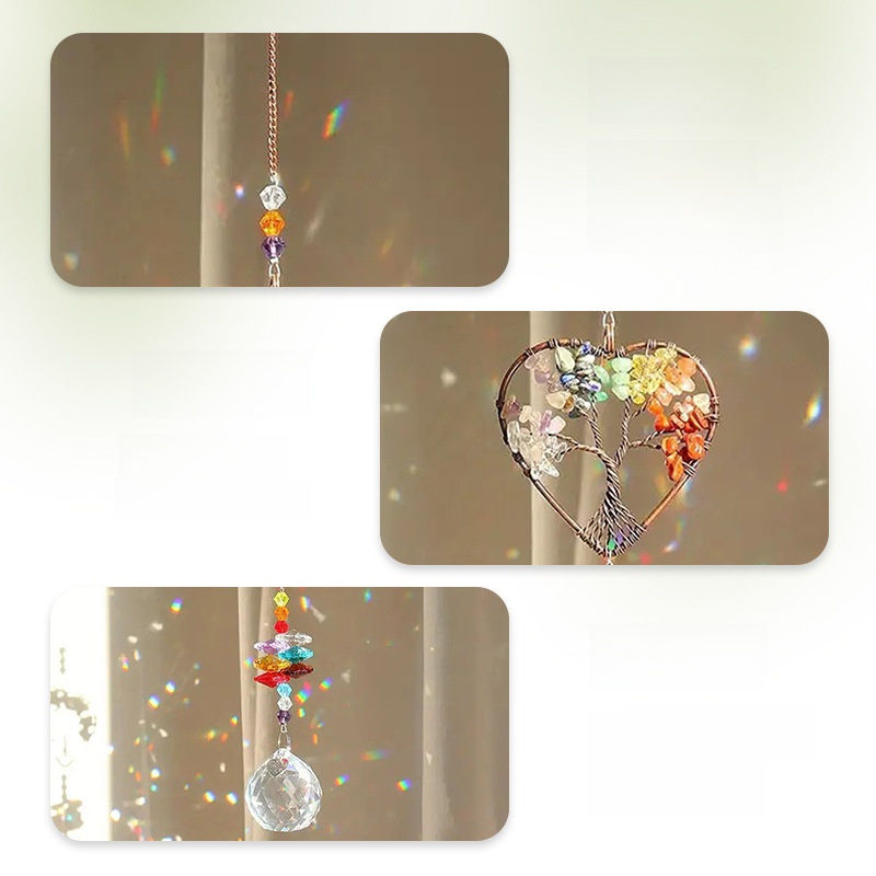 Crystal Wind Chime Pendant Win - Lighting Tree Decor 评论和价格