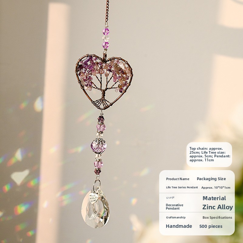 Crystal Wind Chime Pendant Win - Lighting Tree Decor 评论和价格