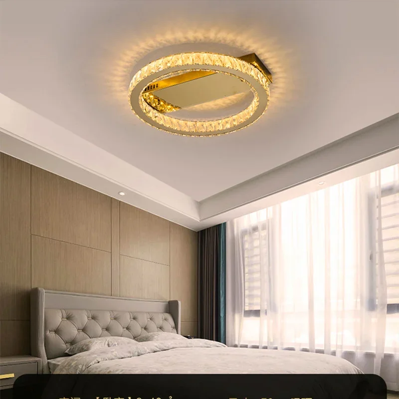 Modern Crystal Gold Round LED  - Home Decor Lighting Brands 评论和价格