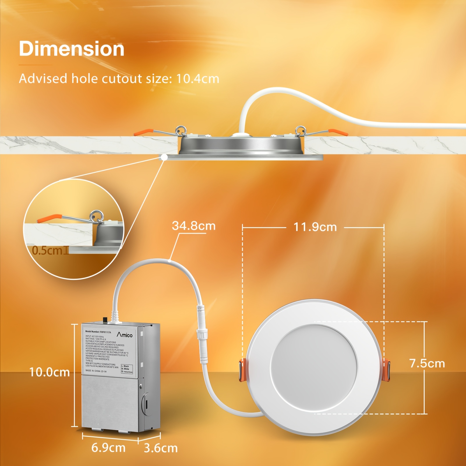12/6 Pack 4/6 Inch 5CCT LED Re - Lighting Decor 评论和价格