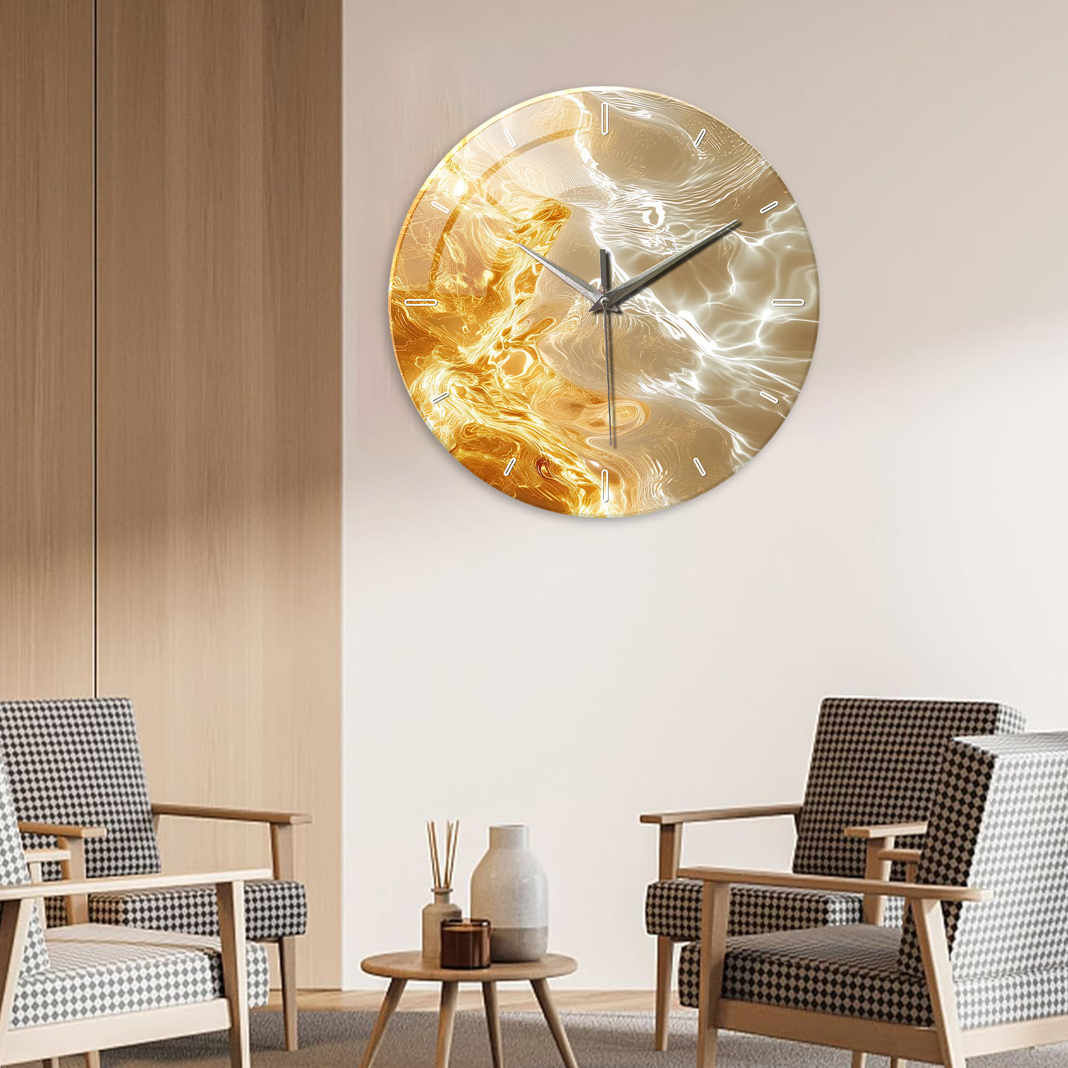 1pc glass wall clock, modern l - Lighting Home Decor Wall Clocks 评论和价格