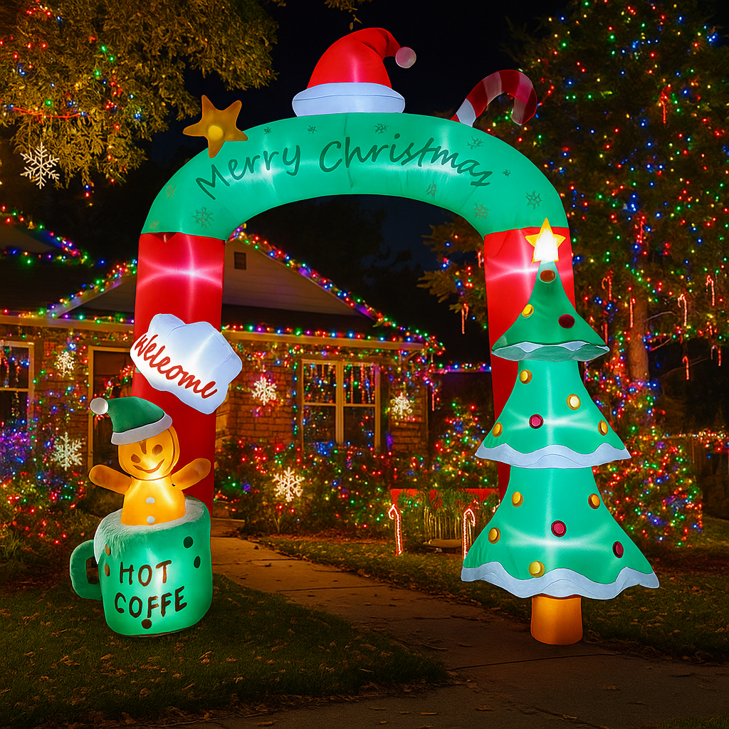 2.7M/8.8FT Inflatable Christma - Lighting Tree Decor 评论和价格