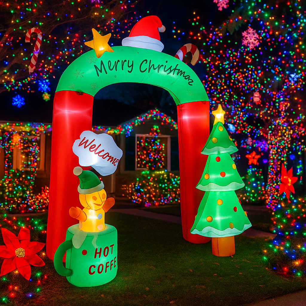 2.7M/8.8FT Inflatable Christma - Lighting Tree Decor 评论和价格