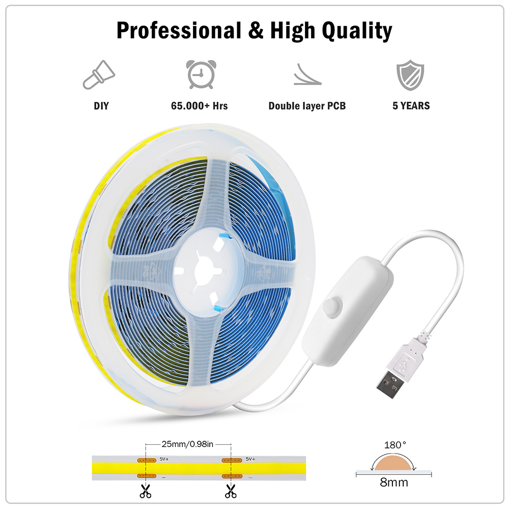 5V USB Swicth LED COB Light St - Decor Lighting Hours 评论和价格
