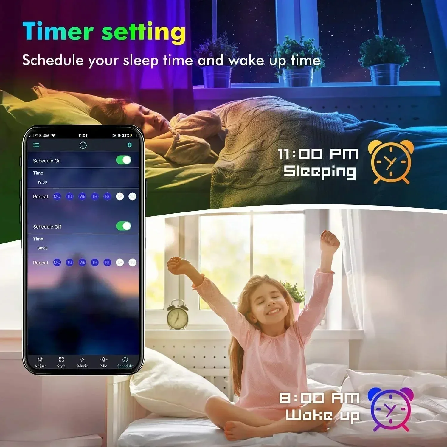 Smart RGB LED Gaming Light Str - Lighting Christmas Decor 评论和价格