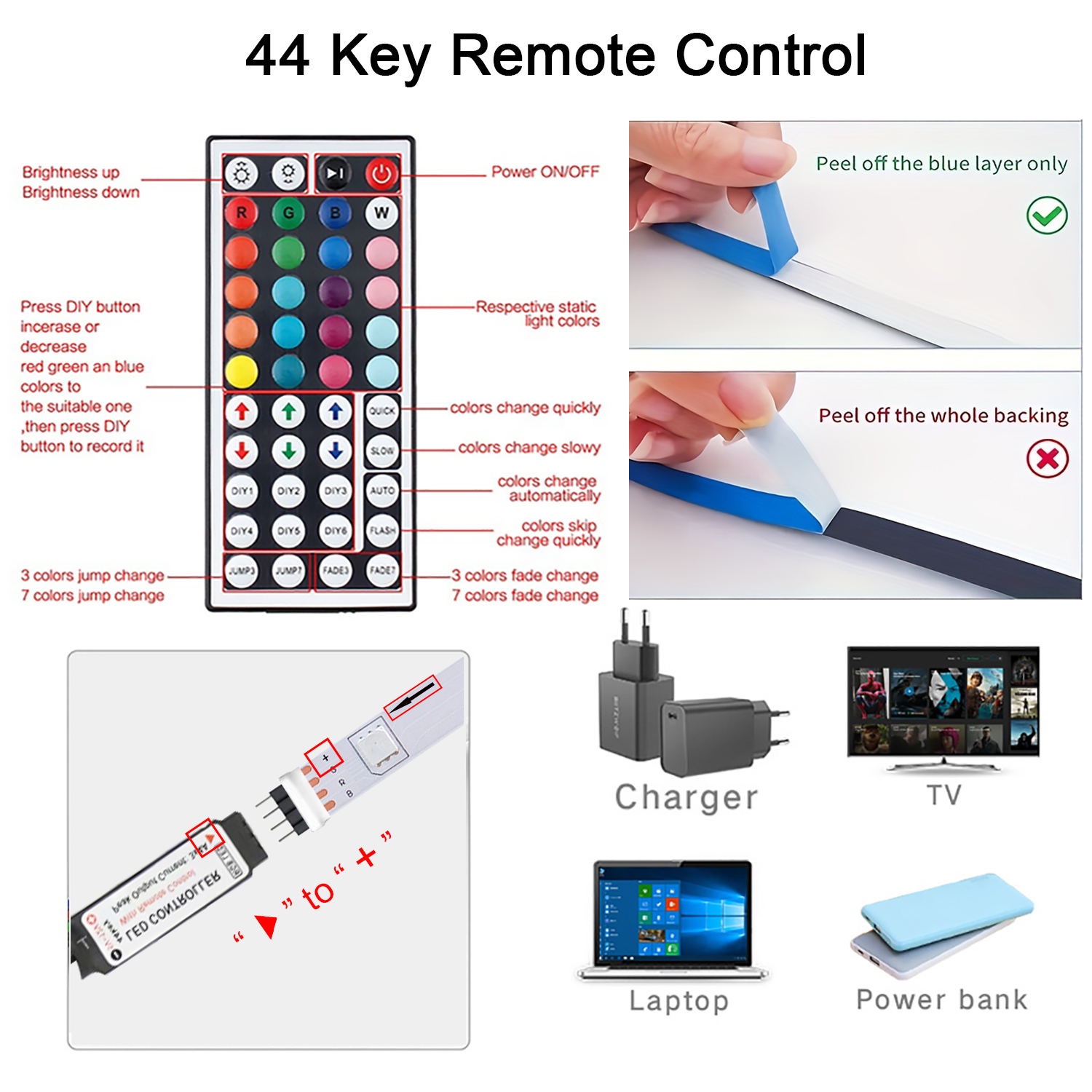 RGB Led Strip Lights with Remo - Decor Lighting Hours 评论和价格
